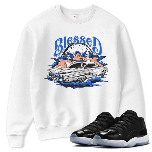 TeeVivo Sweatshirt Match Air Jordan 11 Retro Low Space Jam Blessed – Air Jordan 11 Sweatshirt, AJ11 Sweatshirt