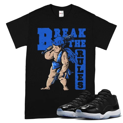 TeeVivo T-Shirt Match Air Jordan 11 Retro Low Space Jam Break the rules – Air Jordan 11 Shirt, AJ11 Shirt
