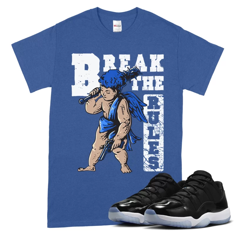 TeeVivo T-Shirt Match Air Jordan 11 Retro Low Space Jam Break the rules – Air Jordan 11 Shirt, AJ11 Shirt