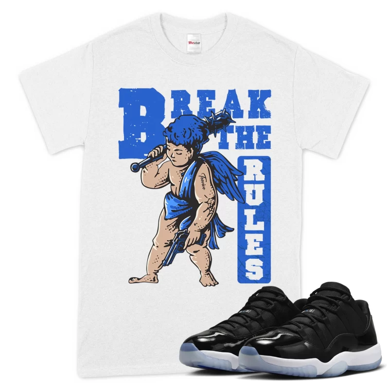 TeeVivo T-Shirt Match Air Jordan 11 Retro Low Space Jam Break the rules – Air Jordan 11 Shirt, AJ11 Shirt