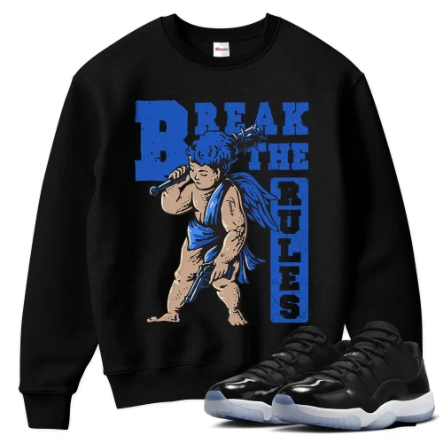 TeeVivo Sweatshirt Match Air Jordan 11 Retro Low Space Jam Break the rules – Air Jordan 11 Sweatshirt, AJ11 Sweatshirt