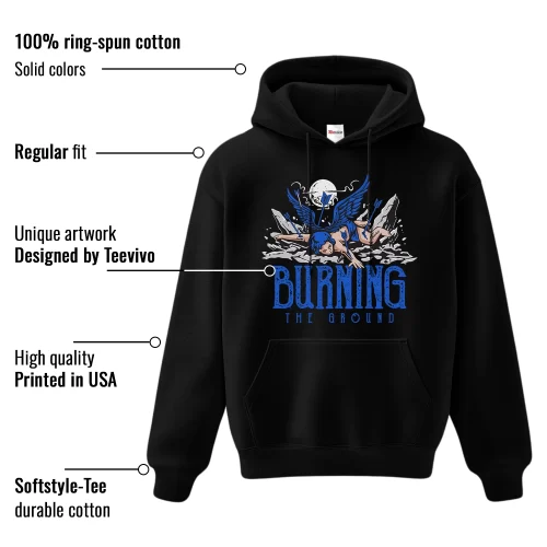 TeeVivo Hoodie Match Air Jordan 11 Retro Low Space Jam Burning the ground – Air Jordan 11 Hoodie, AJ11 Hoodie
