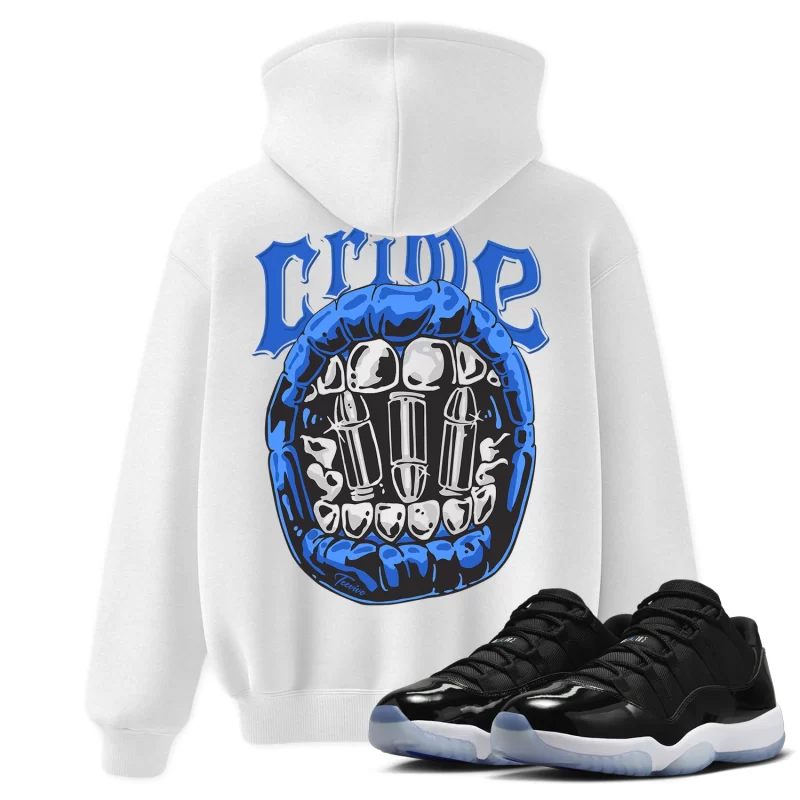 TeeVivo Hoodie Match Air Jordan 11 Retro Low Space Jam Crime – Air Jordan 11 Hoodie, AJ11 Hoodie