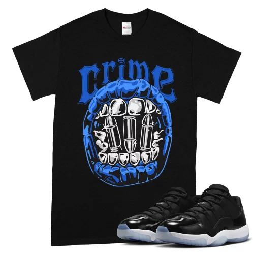 TeeVivo T-Shirt Match Air Jordan 11 Retro Low Space Jam Crime – Air Jordan 11 Shirt, AJ11 Shirt