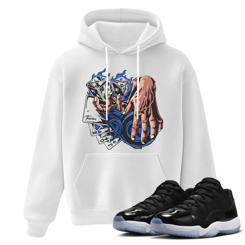 TeeVivo Hoodie Match Air Jordan 11 Retro Low Space Jam Gambling – Air Jordan 11 Hoodie, AJ11 Hoodie