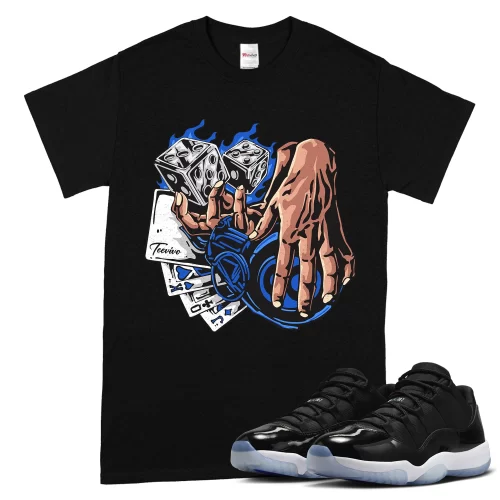 TeeVivo T-Shirt Match Air Jordan 11 Retro Low Space Jam Gambling – Air Jordan 11 Shirt, AJ11 Shirt