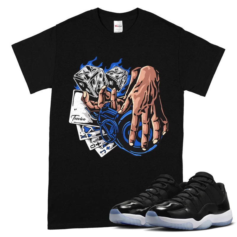 TeeVivo T-Shirt Match Air Jordan 11 Retro Low Space Jam Gambling – Air Jordan 11 Shirt, AJ11 Shirt