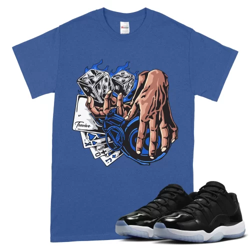 TeeVivo T-Shirt Match Air Jordan 11 Retro Low Space Jam Gambling – Air Jordan 11 Shirt, AJ11 Shirt