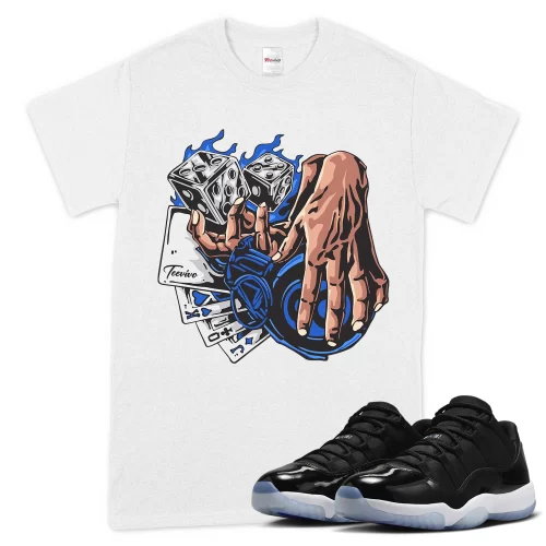 TeeVivo T-Shirt Match Air Jordan 11 Retro Low Space Jam Gambling – Air Jordan 11 Shirt, AJ11 Shirt