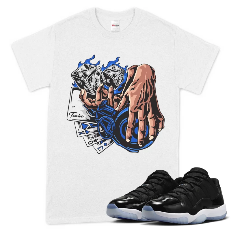 TeeVivo T-Shirt Match Air Jordan 11 Retro Low Space Jam Gambling – Air Jordan 11 Shirt, AJ11 Shirt