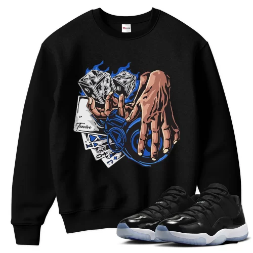 TeeVivo Sweatshirt Match Air Jordan 11 Retro Low Space Jam Gambling – Air Jordan 11 Sweatshirt, AJ11 Sweatshirt