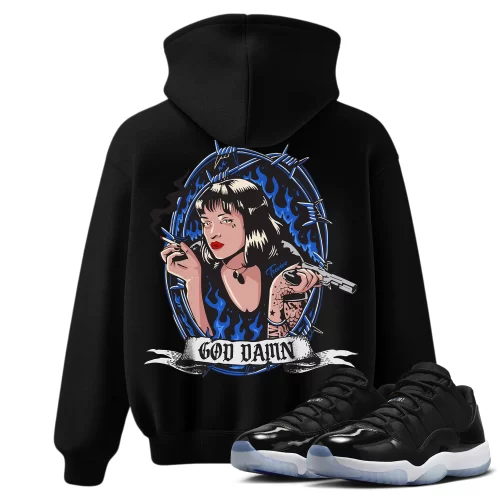 TeeVivo Hoodie Match Air Jordan 11 Retro Low Space Jam God Daaamn – Air Jordan 11 Hoodie, AJ11 Hoodie
