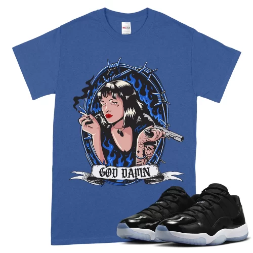 TeeVivo T-Shirt Match Air Jordan 11 Retro Low Space Jam God Daaamn – Air Jordan 11 Shirt, AJ11 Shirt