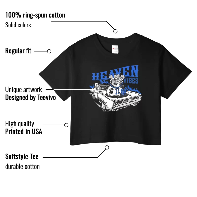 TeeVivo Crop Top Match Air Jordan 11 Retro Low Space Jam Heaven vibes – Air Jordan 11 Crop Top, AJ11 Crop Top
