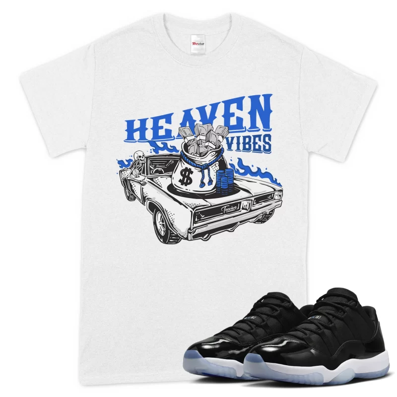TeeVivo T-Shirt Match Air Jordan 11 Retro Low Space Jam Heaven vibes – Air Jordan 11 Shirt, AJ11 Shirt