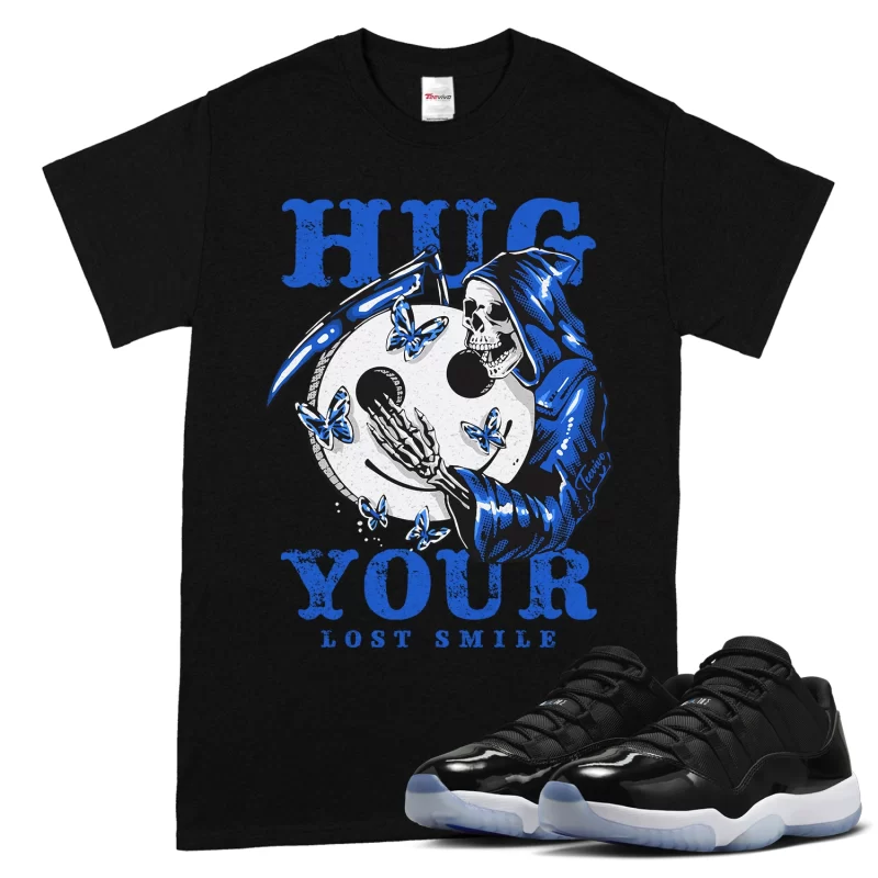 TeeVivo T-Shirt Match Air Jordan 11 Retro Low Space Jam Hug your lost smile – Air Jordan 11 Shirt, AJ11 Shirt