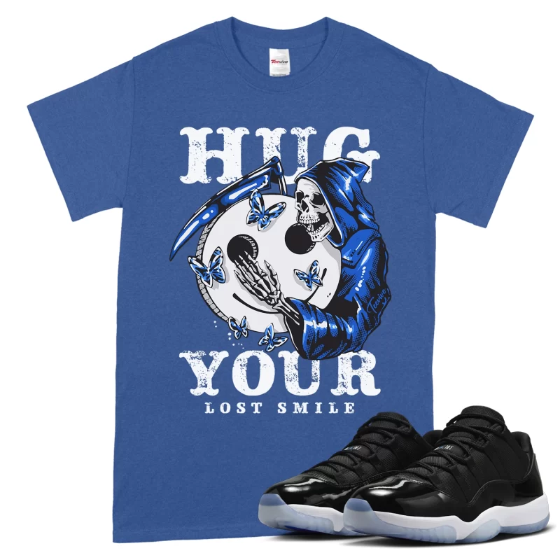 TeeVivo T-Shirt Match Air Jordan 11 Retro Low Space Jam Hug your lost smile – Air Jordan 11 Shirt, AJ11 Shirt