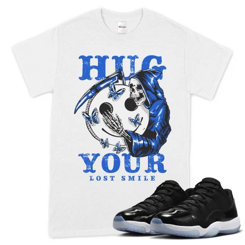 TeeVivo T-Shirt Match Air Jordan 11 Retro Low Space Jam Hug your lost smile – Air Jordan 11 Shirt, AJ11 Shirt