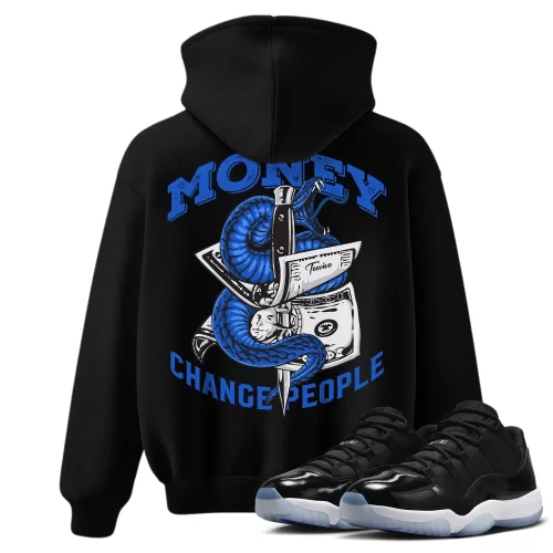 TeeVivo Hoodie Match Air Jordan 11 Retro Low Space Jam Money change people – Air Jordan 11 Hoodie, AJ11 Hoodie