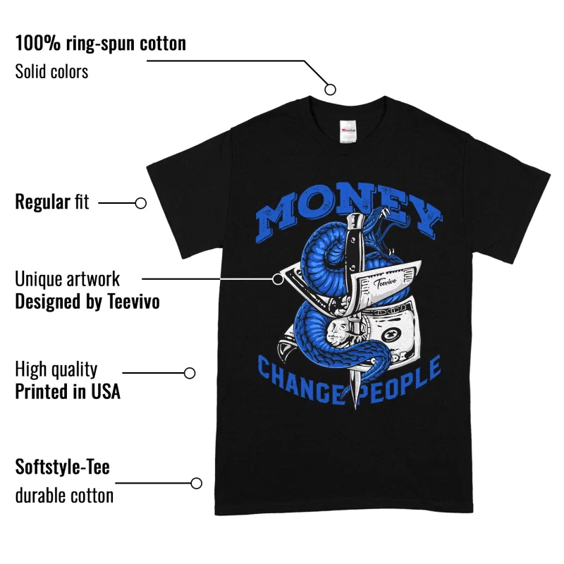 TeeVivo T-Shirt Match Air Jordan 11 Retro Low Space Jam Money change people – Air Jordan 11 Shirt, AJ11 Shirt