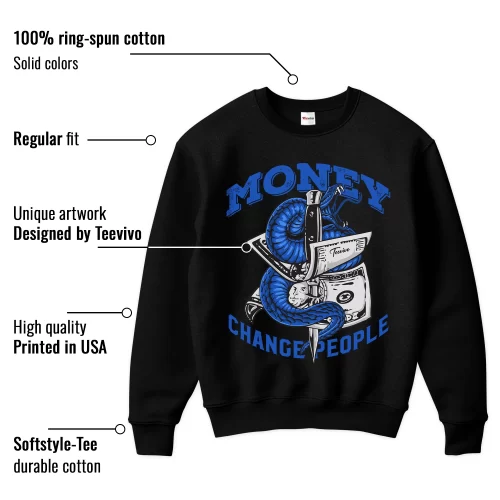 TeeVivo Sweatshirt Match Air Jordan 11 Retro Low Space Jam Money change people – Air Jordan 11 Sweatshirt, AJ11 Sweatshirt