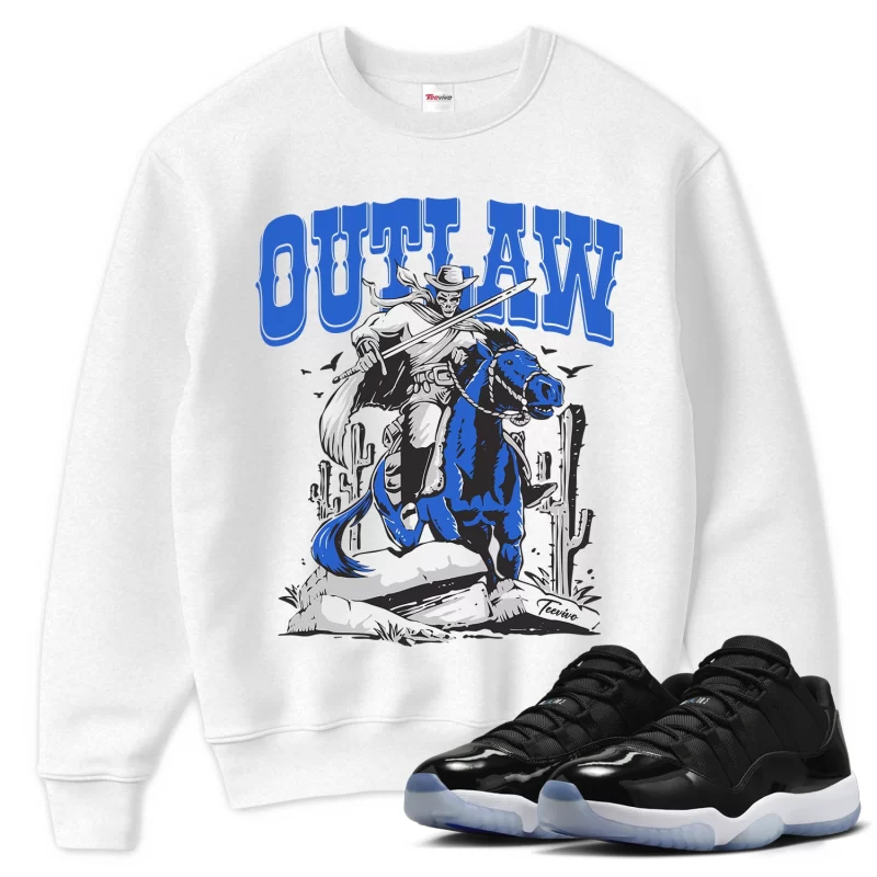 TeeVivo Sweatshirt Match Air Jordan 11 Retro Low Space Jam Outlaw – Air Jordan 11 Sweatshirt, AJ11 Sweatshirt