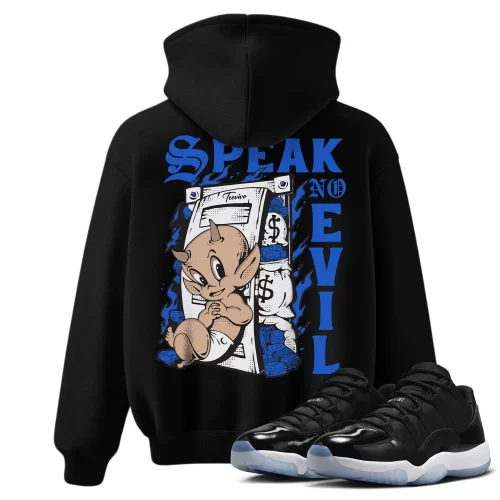 TeeVivo Hoodie Match Air Jordan 11 Retro Low Space Jam Speak no evil – Air Jordan 11 Hoodie, AJ11 Hoodie