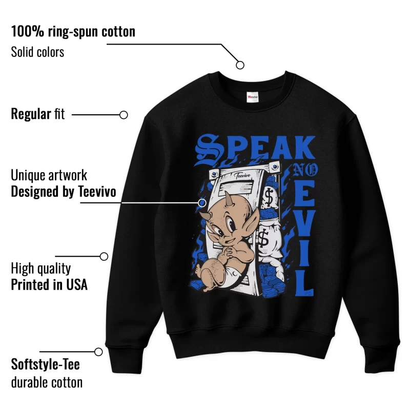 TeeVivo Sweatshirt Match Air Jordan 11 Retro Low Space Jam Speak no evil – Air Jordan 11 Sweatshirt, AJ11 Sweatshirt