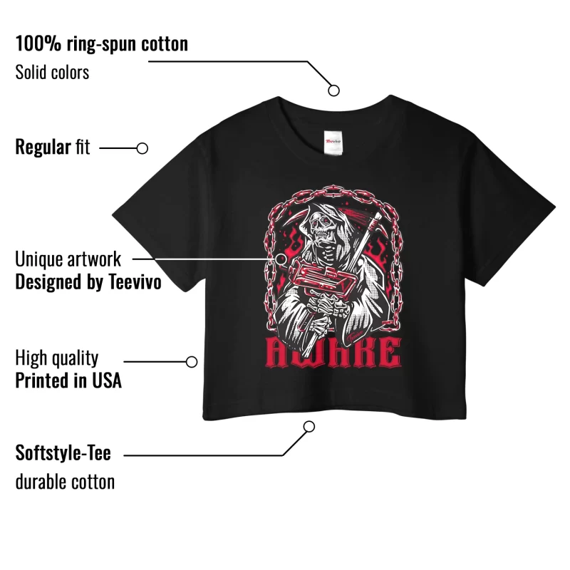 TeeVivo Crop Top Match Air Jordan 12 Retro Cherry Awake – Air Jordan 12 Crop Top, AJ12 Crop Top