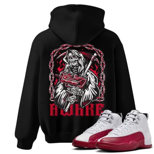 TeeVivo Hoodie Match Air Jordan 12 Retro Cherry Awake – Air Jordan 12 Hoodie, AJ12 Hoodie