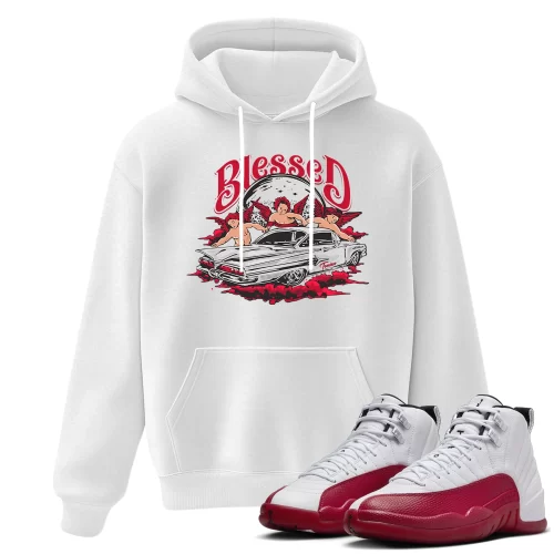 TeeVivo Hoodie Match Air Jordan 12 Retro Cherry Blessed – Air Jordan 12 Hoodie, AJ12 Hoodie
