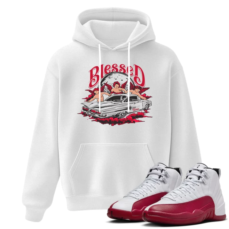 TeeVivo Hoodie Match Air Jordan 12 Retro Cherry Blessed – Air Jordan 12 Hoodie, AJ12 Hoodie