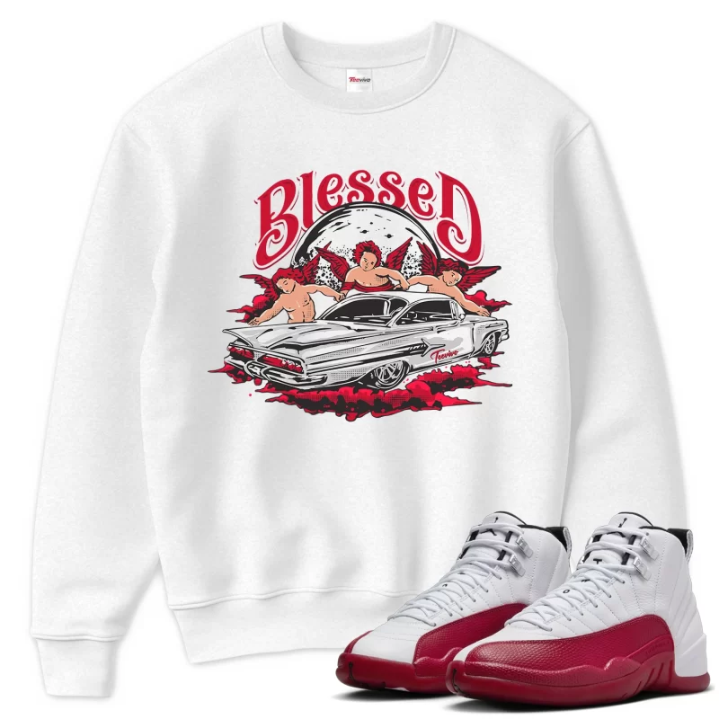 TeeVivo Sweatshirt Match Air Jordan 12 Retro Cherry Blessed – Air Jordan 12 Sweatshirt, AJ12 Sweatshirt