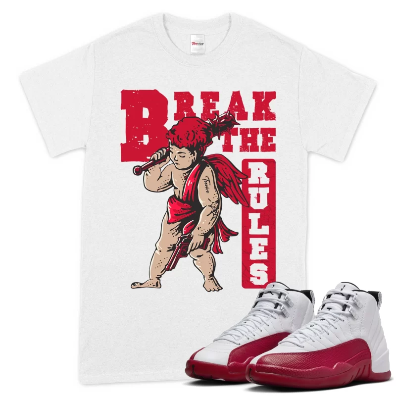 TeeVivo T-Shirt Match Air Jordan 12 Retro Cherry Break the rules – Air Jordan 12 Shirt, AJ12 Shirt