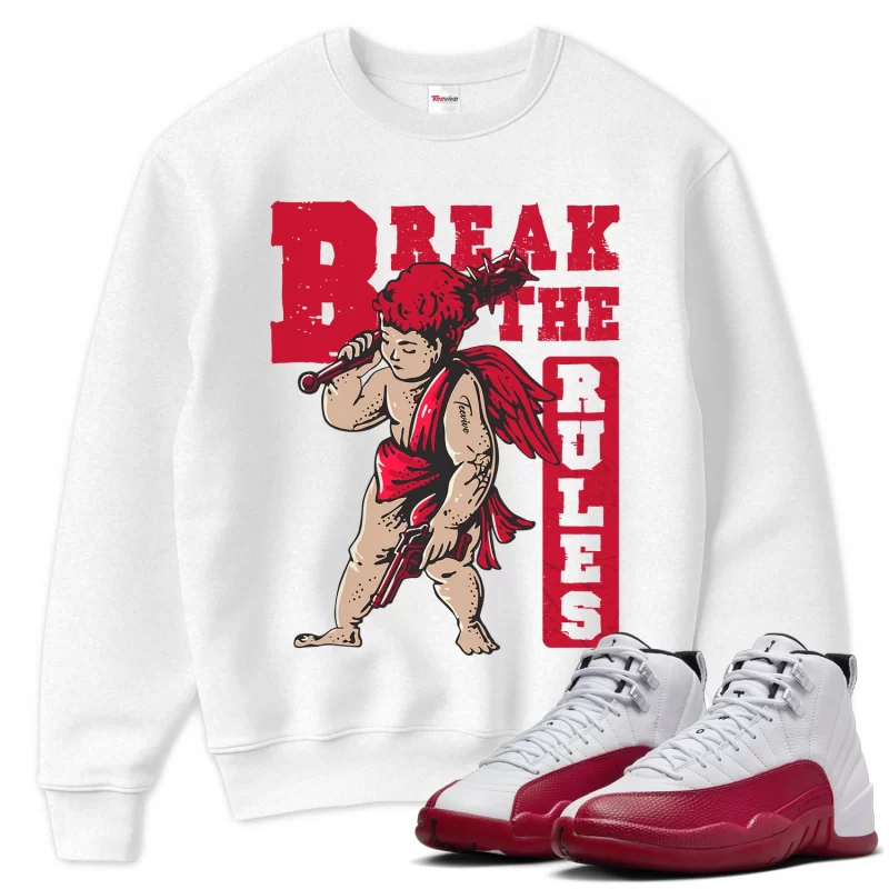 TeeVivo Sweatshirt Match Air Jordan 12 Retro Cherry Break the rules – Air Jordan 12 Sweatshirt, AJ12 Sweatshirt