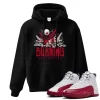 TeeVivo Hoodie Match Air Jordan 12 Retro Cherry Burning the ground – Air Jordan 12 Hoodie, AJ12 Hoodie