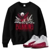 TeeVivo Sweatshirt Match Air Jordan 12 Retro Cherry Burning the ground – Air Jordan 12 Sweatshirt, AJ12 Sweatshirt
