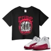 TeeVivo Crop Top Match Air Jordan 12 Retro Cherry Crime – Air Jordan 12 Crop Top, AJ12 Crop Top