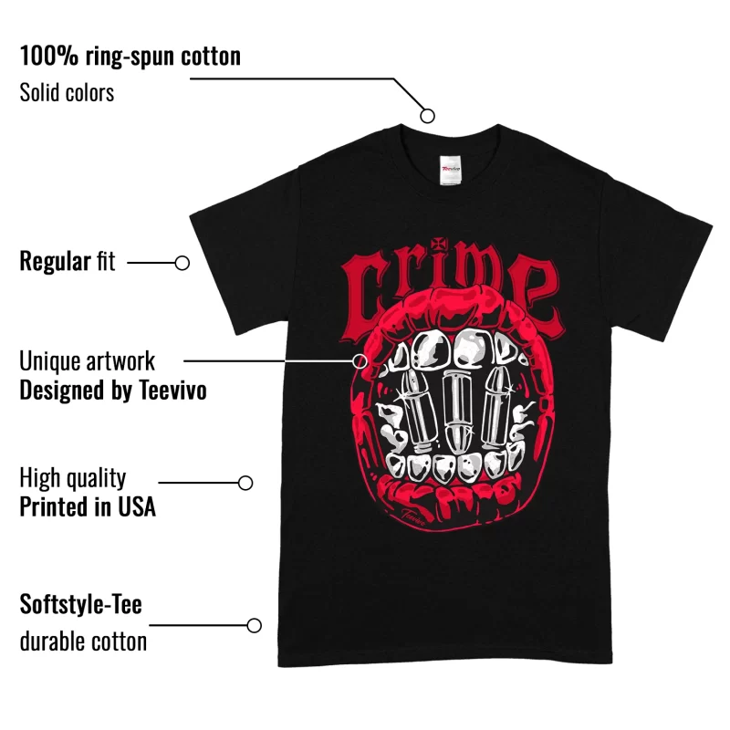 TeeVivo T-Shirt Match Air Jordan 12 Retro Cherry Crime – Air Jordan 12 Shirt, AJ12 Shirt
