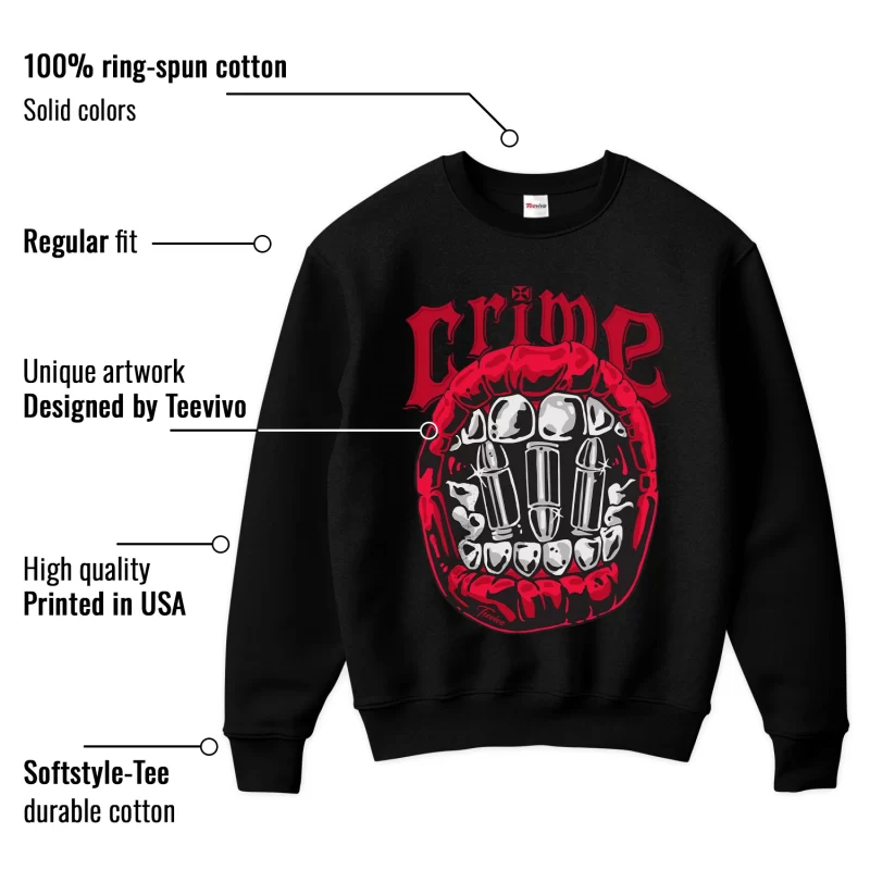 TeeVivo Sweatshirt Match Air Jordan 12 Retro Cherry Crime – Air Jordan 12 Sweatshirt, AJ12 Sweatshirt