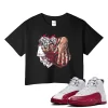 TeeVivo Crop Top Match Air Jordan 12 Retro Cherry Gambling – Air Jordan 12 Crop Top, AJ12 Crop Top