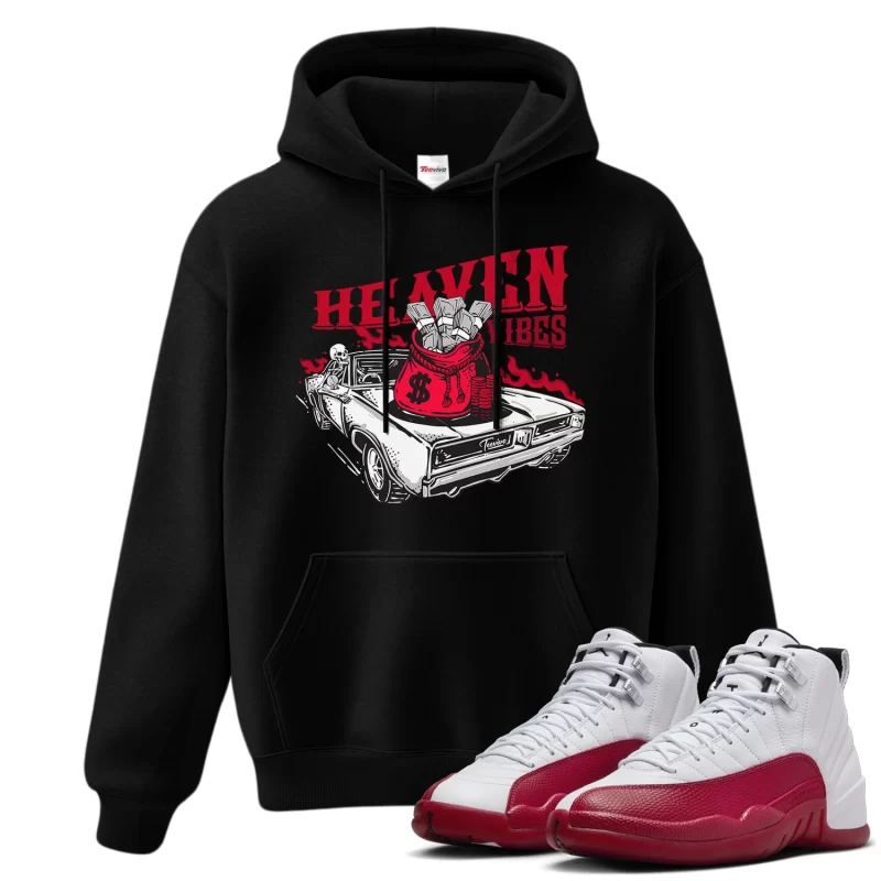 TeeVivo Hoodie Match Air Jordan 12 Retro Cherry Heaven vibes – Air Jordan 12 Hoodie, AJ12 Hoodie