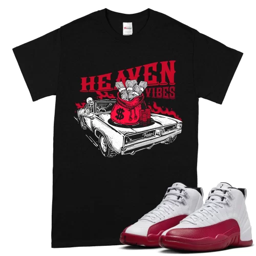 TeeVivo T-Shirt Match Air Jordan 12 Retro Cherry Heaven vibes – Air Jordan 12 Shirt, AJ12 Shirt