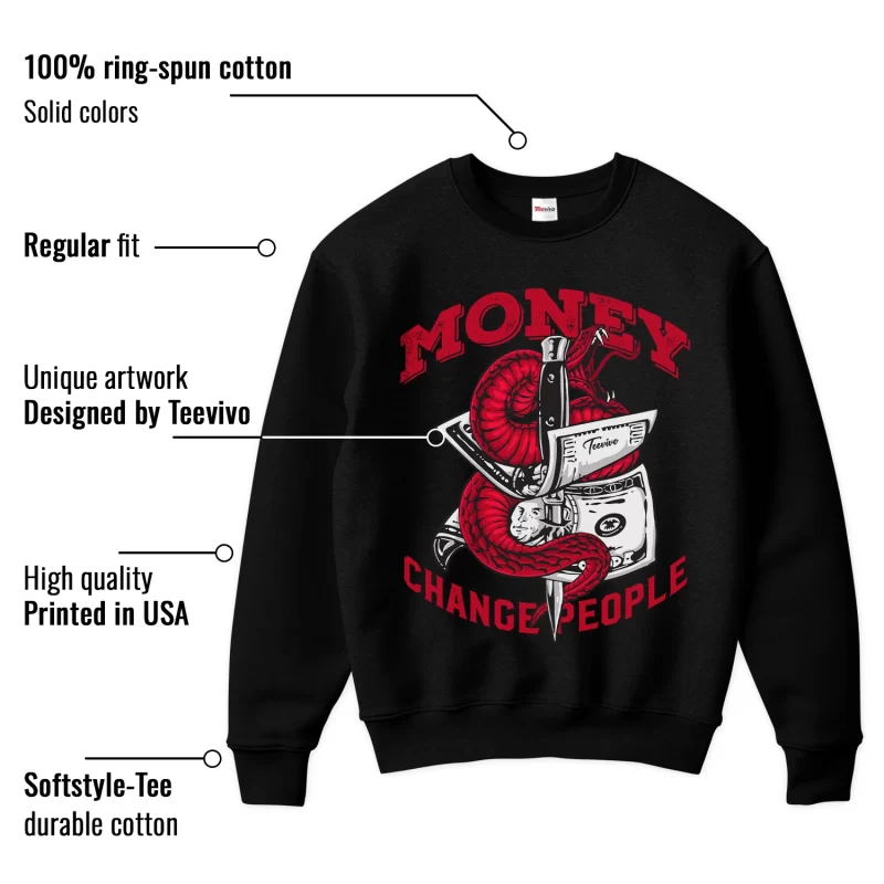 TeeVivo Sweatshirt Match Air Jordan 12 Retro Cherry Money change people – Air Jordan 12 Sweatshirt, AJ12 Sweatshirt