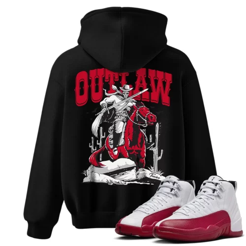 TeeVivo Hoodie Match Air Jordan 12 Retro Cherry Outlaw – Air Jordan 12 Hoodie, AJ12 Hoodie
