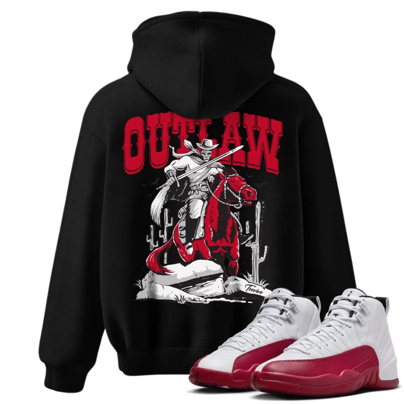 TeeVivo Hoodie Match Air Jordan 12 Retro Cherry Outlaw – Air Jordan 12 Hoodie, AJ12 Hoodie