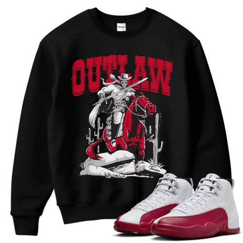 TeeVivo Sweatshirt Match Air Jordan 12 Retro Cherry Outlaw – Air Jordan 12 Sweatshirt, AJ12 Sweatshirt