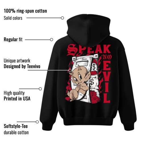 TeeVivo Hoodie Match Air Jordan 12 Retro Cherry Speak no evil – Air Jordan 12 Hoodie, AJ12 Hoodie
