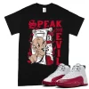 TeeVivo T-Shirt Match Air Jordan 12 Retro Cherry Speak no evil – Air Jordan 12 Shirt, AJ12 Shirt