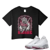 TeeVivo Crop Top Match Air Jordan 13 Retro Wolf Grey Awake – Air Jordan 13 Crop Top, AJ13 Crop Top